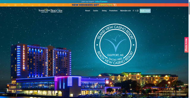 Security scan screenshot of https://www.islandviewcasino.com/