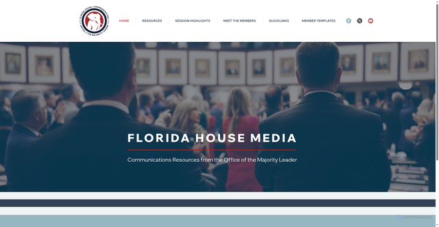 Security scan screenshot of https://www.floridahousemedia.gov/