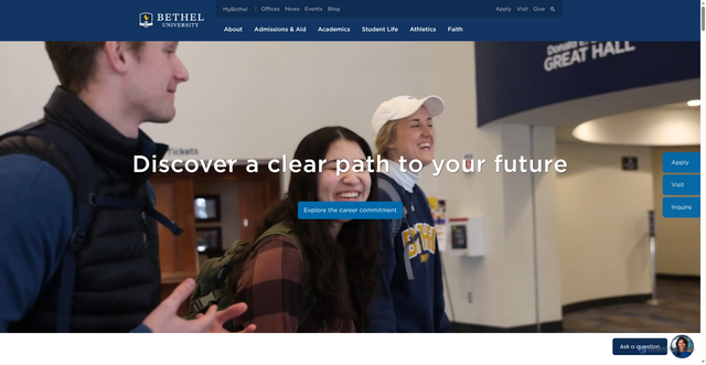 Security scan screenshot of https://cas.bethel.edu