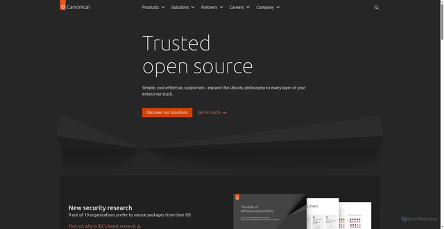 Security scan screenshot of https://canonical.com