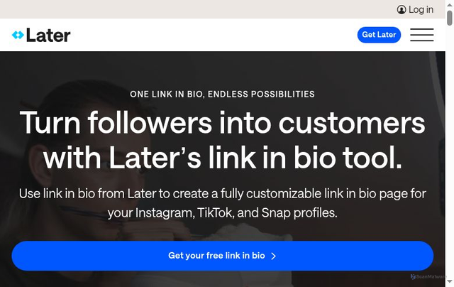 Security scan screenshot of https://linkin.bio/