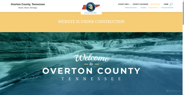 Security scan screenshot of https://overtoncountytn.gov/