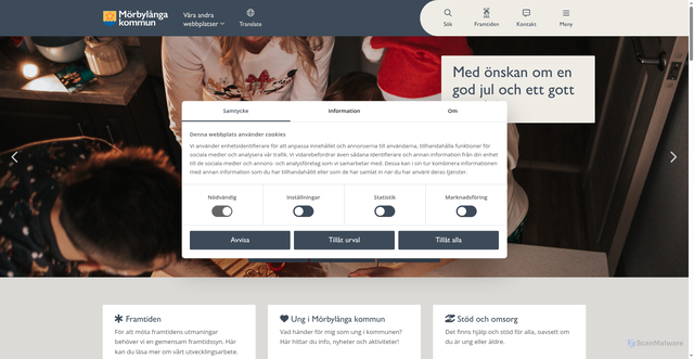 Security scan screenshot of https://www.morbylanga.se/