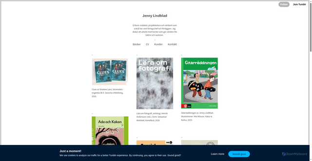 Security scan screenshot of https://jennylindblad.se