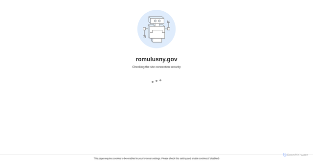 Security scan screenshot of https://romulusny.gov/