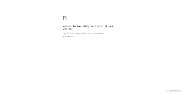 Security scan screenshot of https://www.cluny.moray.sch.uk/