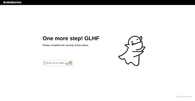 Security scan screenshot of https://steelseries.com