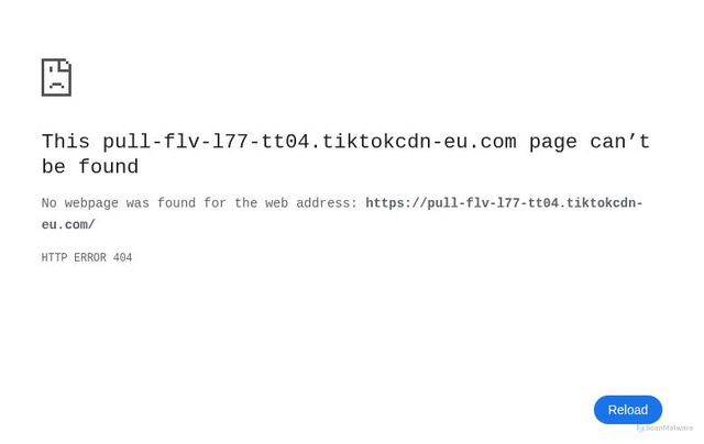 Security scan screenshot of https://pull-flv-l77-tt04.tiktokcdn-eu.com/