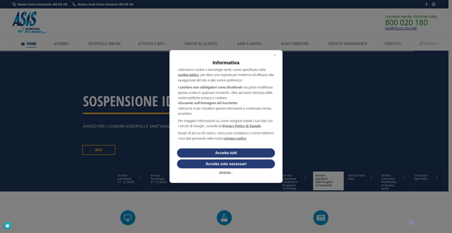 Security scan screenshot of https://www.asisnet.it/