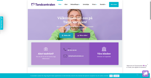 Security scan screenshot of https://tandcentralen.se