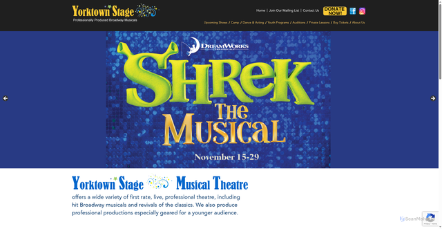 Security scan screenshot of https://www.yorktownstage.org/