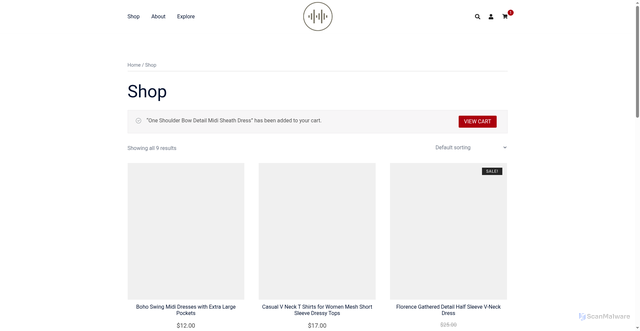 Security scan screenshot of https://smartclaritydesk.com/shop/?add-to-cart=41