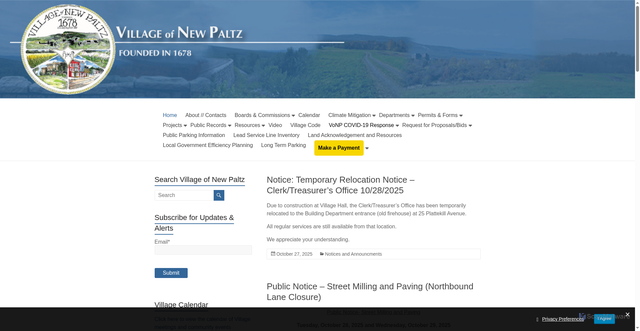 Security scan screenshot of https://www.villageofnewpaltz.gov/