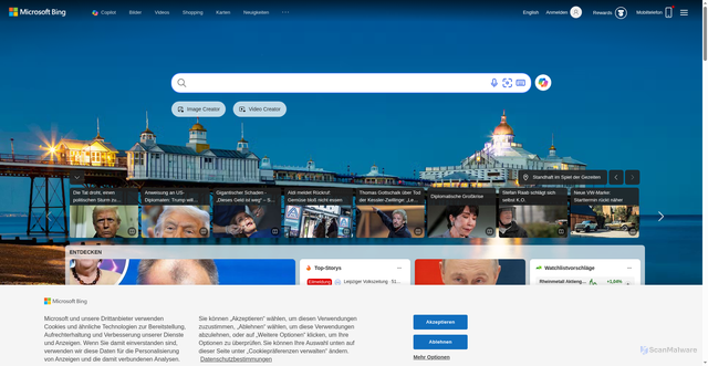Security scan screenshot of https://www.bing.com/
