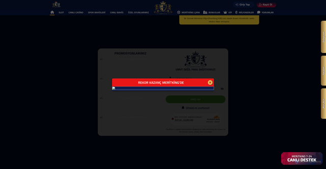 Security scan screenshot of https://meritbet1692.com/login