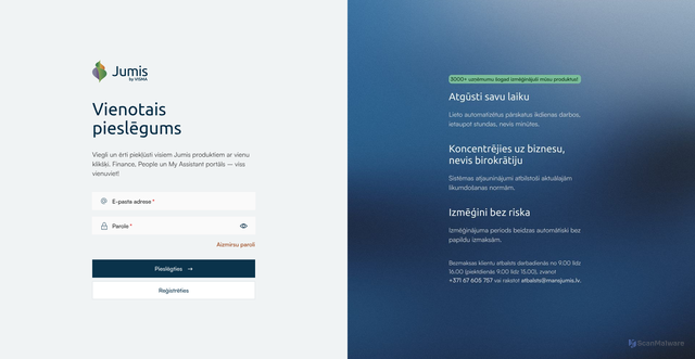Security scan screenshot of https://jumisbiznesamfunctions.mansjumis.lv