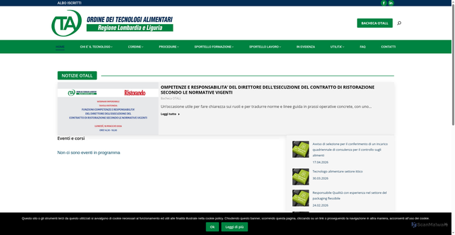 Security scan screenshot of https://www.otalombardialiguria.it