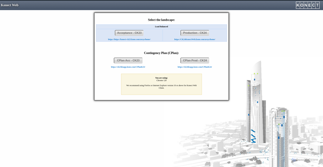 Security scan screenshot of https://ck23konectweb.kone.com