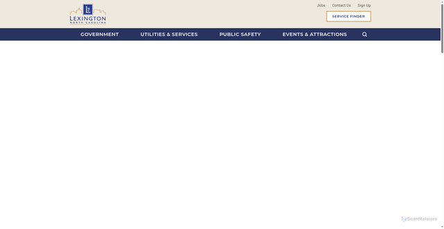 Security scan screenshot of https://www.lexingtonnc.gov/