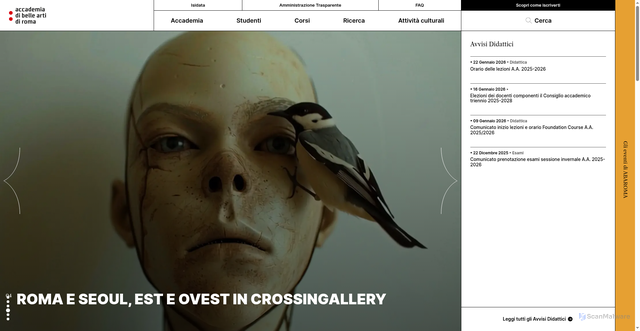 Security scan screenshot of https://abaroma.it/