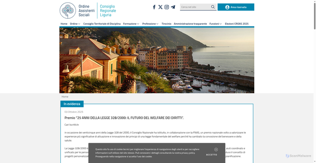 Security scan screenshot of https://www.oasliguria.org/