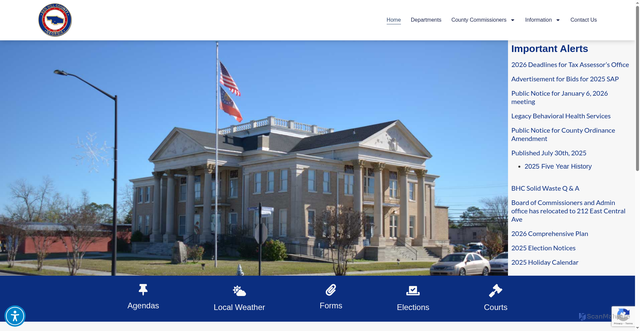 Security scan screenshot of https://www.benhillcounty-ga.gov/