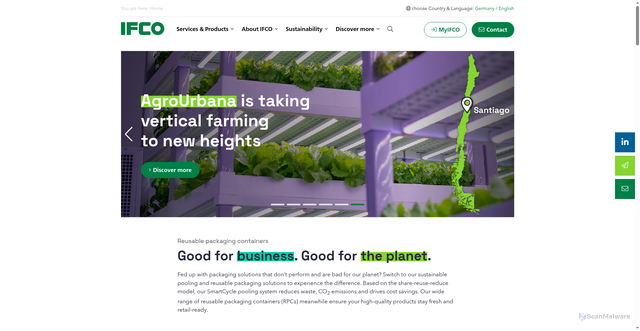 Security scan screenshot of https://www.ifco.com