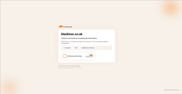 Security scan screenshot of https://blackiron.co.uk/