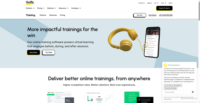 Security scan screenshot of https://gototraining.com