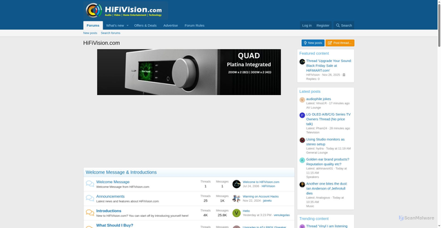 Security scan screenshot of https://www.hifivision.com