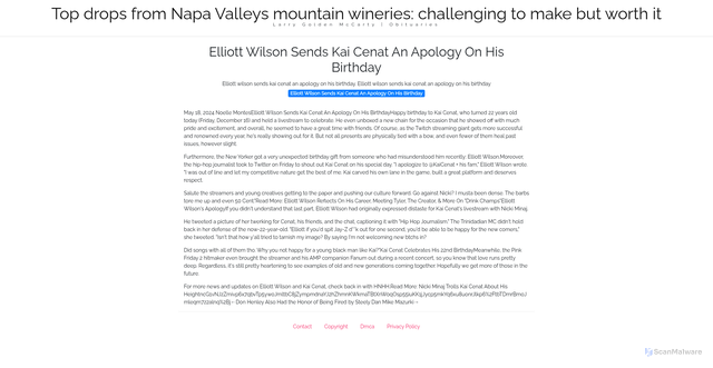 Security scan screenshot of https://sweetmusicgearsitus-raly23vq74.edgeone.app/18035-elliott-wilson-sends-kai-cenat-an-apology-on-his-birthday.html