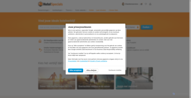 Security scan screenshot of https://hotelspecials.nl