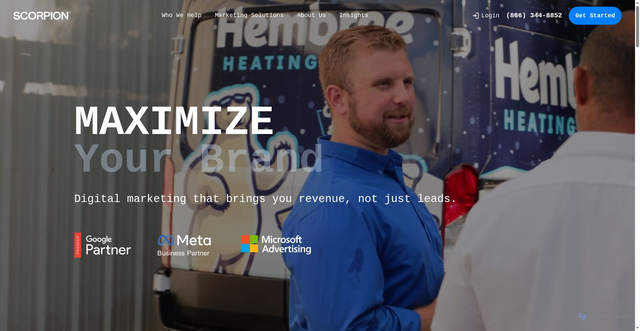 Security scan screenshot of https://cms.scorpioncms.com
