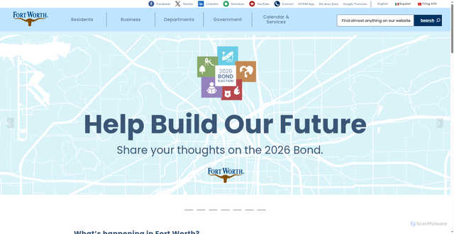 Security scan screenshot of https://www.fortworthtexas.gov/