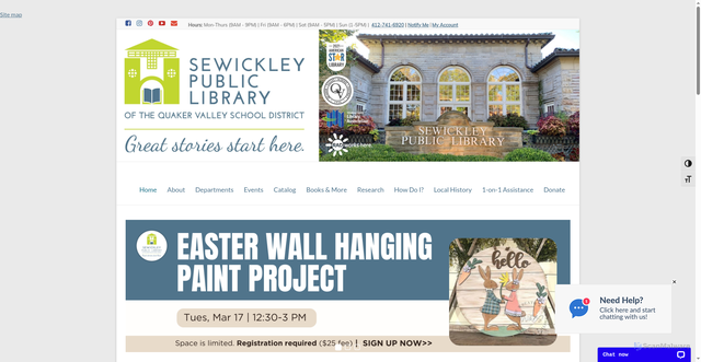 Security scan screenshot of https://sewickleylibrary.org
