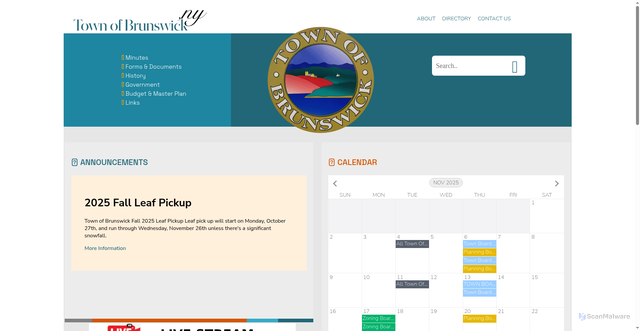 Security scan screenshot of https://brunswickny.gov/