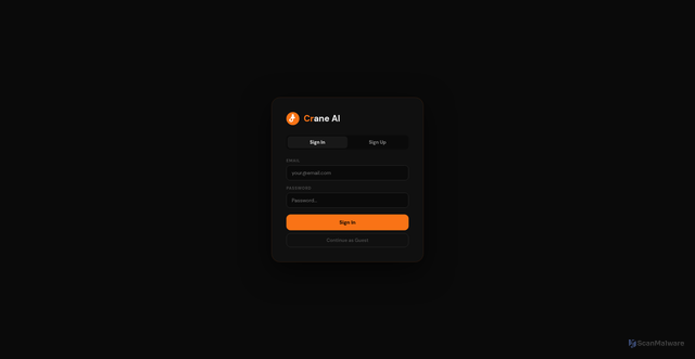 Security scan screenshot of https://craneai-5x3jyn7b6r.edgeone.app/
