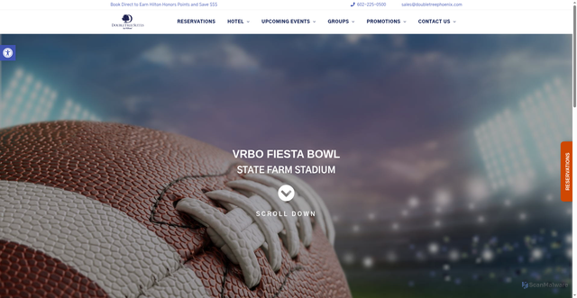 Security scan screenshot of https://doubletreephoenix.com/fiesta-bowl/