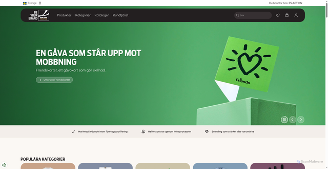 Security scan screenshot of https://ps-action.se