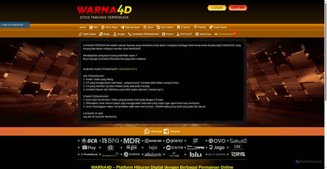Security scan screenshot of https://apkwarna4d1.xyz/desktop/content/layanan%20pengaduan