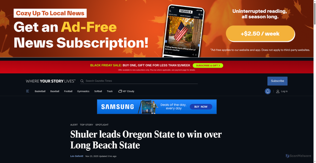 Security scan screenshot of https://gazettetimes.com/sports/beavers-sports/basketball/article_c0d83dcb-9a52-5e6b-a8e1-ae7656a8f794.html