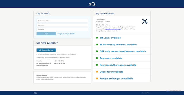 Security scan screenshot of https://eqapi.rbsinternational.com