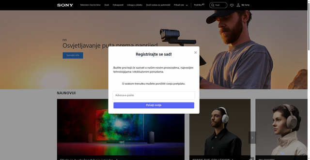 Security scan screenshot of https://sony.ba