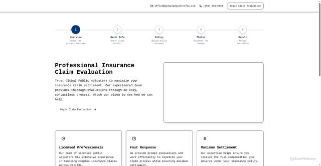 Security scan screenshot of https://claimcompassm.pages.dev/