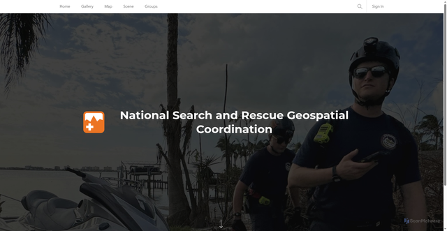 Security scan screenshot of https://sargeo.maps.arcgis.com