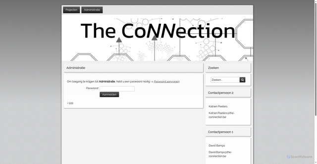 Security scan screenshot of https://forms.the-connection.be/administratie