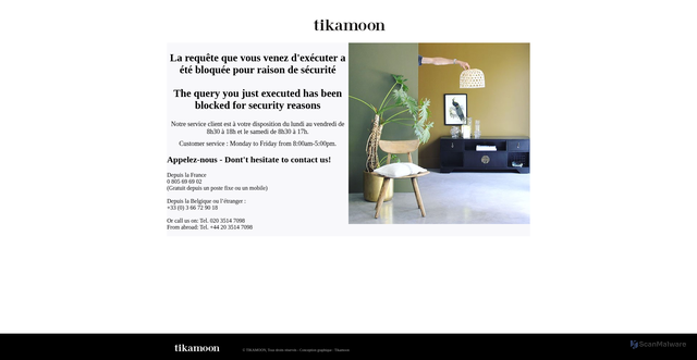 Security scan screenshot of https://tikamoon.co.uk