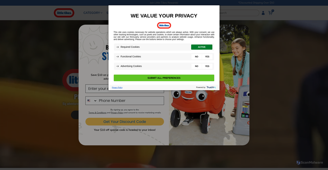 Security scan screenshot of https://littletikes.com