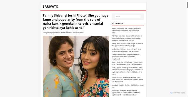 Security scan screenshot of https://otaviras.pages.dev/posts/family-shivangi-joshi-photo