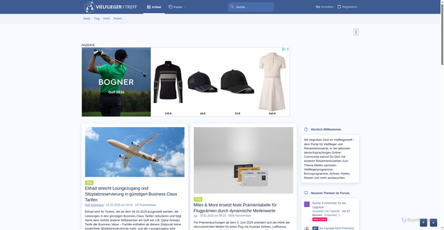 Security scan screenshot of https://vielfliegertreff.de